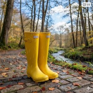 Hunter Yellow Rain Boots
